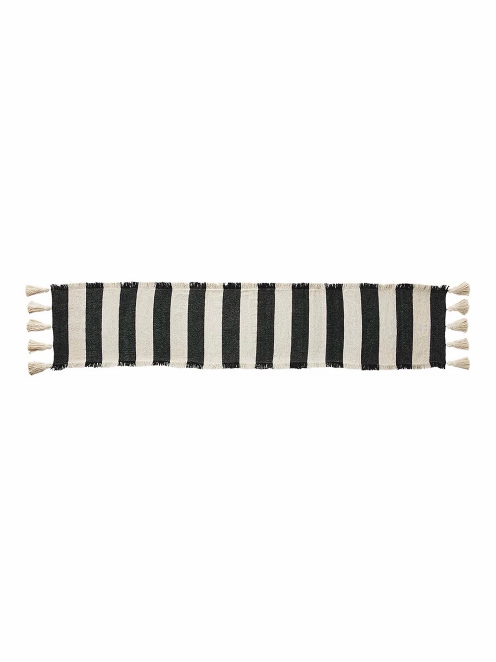 Table Runner Black and White Striped